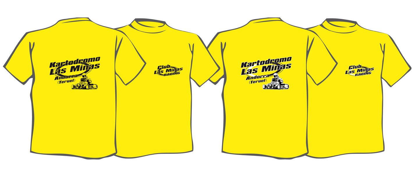 Camisetas Kartódromo Las Minas Merchandising en Amarillo