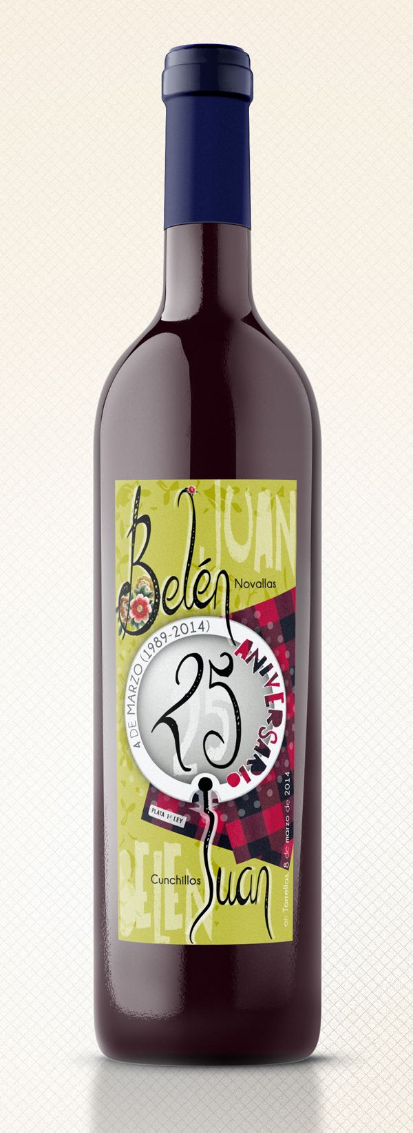 25 Aniversario Diseño Etiqueta vino