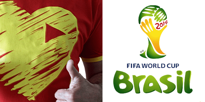 Camiseta PlayHeart España Brasil 2014